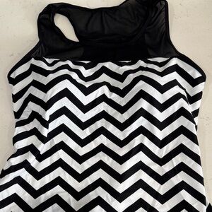 Target Black and White Chevron Swim Tank Top